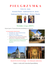 plakat pielgrzymka gora sw. anny m