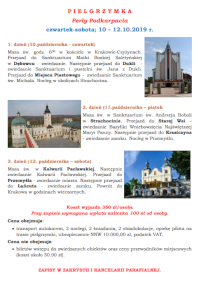 plakat pielgrzymka perly podkarpacia m